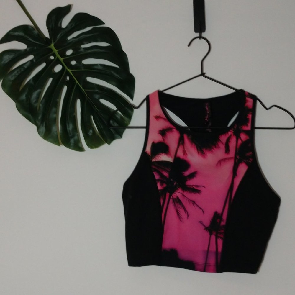Betsey Johnson Crop Top - Palm Tree L